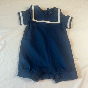 Next Navy Blue Navy Inspired Bodysuit with Cream Trim